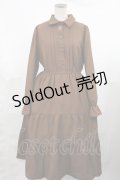 axes femme / メルティショコラ刺繍ワンピース M ブラウン H-25-03-12-1006-AX-OP-NS-ZH