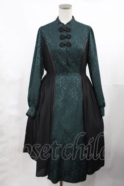 画像1: axes femme kawaii / シノワズリワンピース M グリーン H-25-03-12-1007-AX-OP-NS-ZH