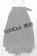 axes femme POETIQUE / シャギーチェック切替スカート M ブラック H-25-03-12-1011-AX-SK-NS-ZH