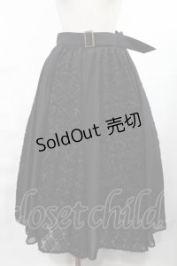 axes femme POETIQUE / シャギーチェック切替スカート M ブラック H-25-03-12-1011-AX-SK-NS-ZH