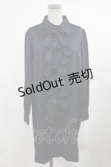 Maison de FLEUR Petite Robe / フロントリボンドレス M ネイビー H-25-03-12-1017-EL-OP-NS-ZH