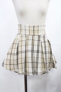 evelyn / チェックタックプリーツスカート Free ベージュ H-25-03-12-1018-LO-SK-NS-ZH