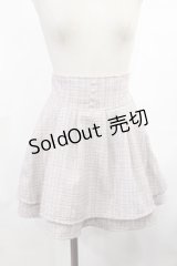 evelyn / ツイードダブルフレアスカート Free ピンク H-25-03-12-1019-LO-SK-NS-ZH