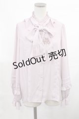 axes femme kawaii / クラシックローズ刺繍ブラウス M ピンク H-25-03-12-1026-AX-BL-NS-ZH