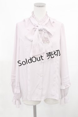 画像1: axes femme kawaii / クラシックローズ刺繍ブラウス M ピンク H-25-03-12-1026-AX-BL-NS-ZH