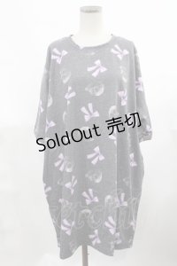 Jamie エーエヌケー / ドクロリボンプリントBigTe M ブラック H-25-03-12-1030-LO-OP-NS-ZH
