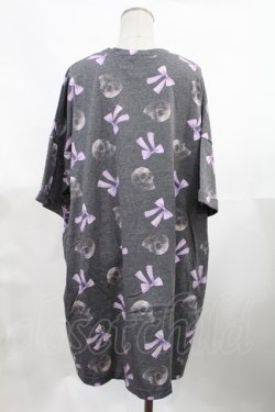 画像2: Jamie エーエヌケー / ドクロリボンプリントBigTe M ブラック H-25-03-12-1030-LO-OP-NS-ZH
