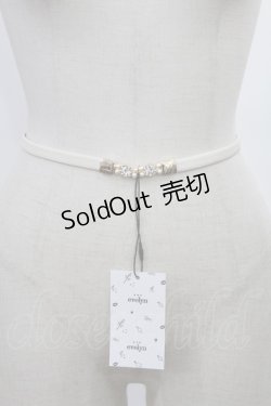 画像1: evelyn / ビジューゴムベルト  オフ H-25-03-12-1034-LO-ZA-NS-ZH