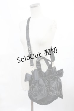 画像2: Maison de FLEUR / ギャザー2Wayトートバッグ  ブラック H-25-03-12-1036-LO-BG-NS-ZH