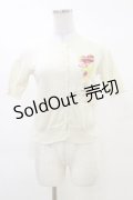 Jane Marple / Gelee de Fruitsデコパージュカーディガン M アイボリー H-25-03-12-020-JM-TO-KB-ZH