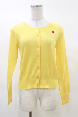 画像1: Leur Getter / いちご刺繍カーディガン M イエロー H-25-03-12-022-LU-TO-KB-ZH
