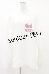 LAND by MILKBOY / CHERRY L.S. TEE M ホワイト H-25-03-12-029-MB-TO-KB-ZH