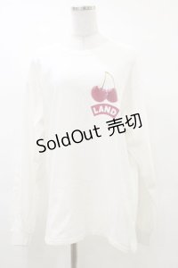 LAND by MILKBOY / CHERRY L.S. TEE M ホワイト H-25-03-12-029-MB-TO-KB-ZH