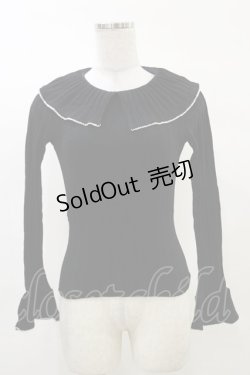 画像1: MILK / フリルカラー  黒 H-25-03-12-033-ML-TO-KB-ZH