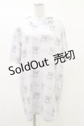 NieR Clothing / プリントロングプルパーカー  グレー H-25-03-12-039-PU-TO-KB-ZH