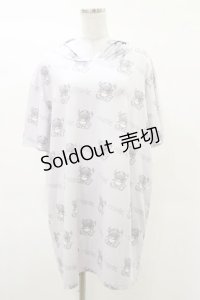 NieR Clothing / プリントロングプルパーカー  グレー H-25-03-12-039-PU-TO-KB-ZH