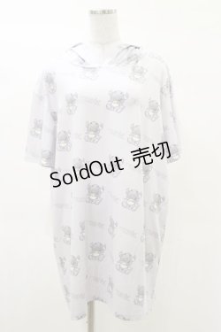 画像1: NieR Clothing / プリントロングプルパーカー  グレー H-25-03-12-039-PU-TO-KB-ZH