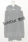 NieR Clothing / オフショルプルパーカー  黒 H-25-03-12-040-PU-TO-KB-ZH