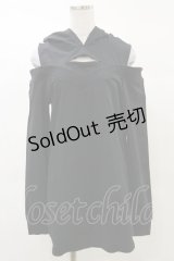 NieR Clothing / オフショルプルパーカー  黒 H-25-03-12-040-PU-TO-KB-ZH