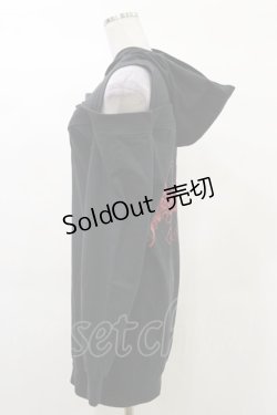 画像3: NieR Clothing / オフショルプルパーカー  黒 H-25-03-12-040-PU-TO-KB-ZH