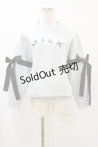 MILK / Ribbon stringトップス  サックス H-25-03-12-041-ML-TO-KB-ZH