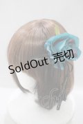 Triple fortune / タッセル付コサージュ  ブルー H-25-03-13-030-EL-AC-KB-ZH