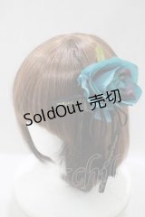 Triple fortune / タッセル付コサージュ  ブルー H-25-03-13-030-EL-AC-KB-ZH