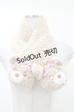 画像1: Nile Perch / もこもこくまマフラー  ベージュ H-25-03-13-1009-LO-ZA-NS-ZT273