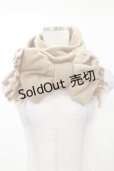 tendresseepine / フリースビッグリボンマフラー  ベージュ H-25-03-13-1012-LO-ZA-NS-ZH