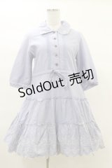 axes femme / ローズ刺繍ワンピース M ブルー H-25-03-13-1067-AX-OP-NS-ZH
