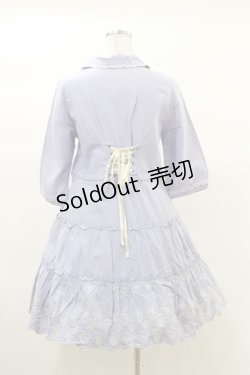 画像2: axes femme / ローズ刺繍ワンピース M ブルー H-25-03-13-1067-AX-OP-NS-ZH