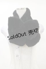 axes femme POETIQUE / リボンファーマフラー  ブラック H-25-03-13-1003-AX-ZA-NS-ZH