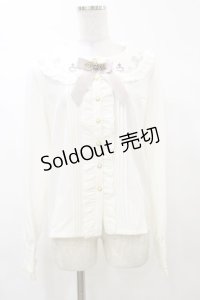 Amavel / ハートの紋章ヴィンテージバックルブラウス Free オフ H-25-03-13-1035-CA-BL-NS-ZH