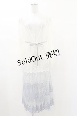 画像1: axes femme / グラデーションレースガウン M オフ〜ブルー H-25-03-13-1042-AX-TO-NS-ZH
