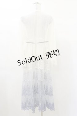 画像2: axes femme / グラデーションレースガウン M オフ〜ブルー H-25-03-13-1042-AX-TO-NS-ZH