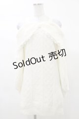 Ank Rouge / オフショルリボンニットワンピース M オフ H-25-03-13-1051-CA-OP-NS-ZH