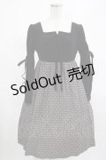 Jane Marple / 異素材ワンピース M ブラック H-25-03-13-008-JM-OP-KB-ZH