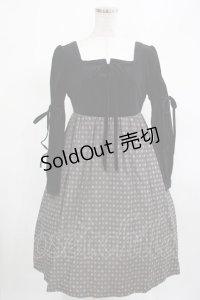 Jane Marple / 異素材ワンピース M ブラック H-25-03-13-008-JM-OP-KB-ZH