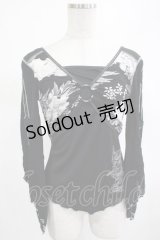 Ozz On / レイヤード風トップス  黒 H-25-03-13-018-OO-TO-KB-ZH