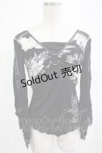 Ozz On / レイヤード風トップス  黒 H-25-03-13-018-OO-TO-KB-ZH