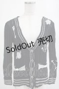 MILK / モチーフニットカーデ  黒 H-25-03-13-023-ML-TO-KB-ZH