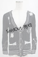 MILK / モチーフニットカーデ  黒 H-25-03-13-023-ML-TO-KB-ZH