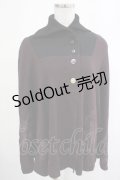 gouk / ニットポンチョケープ  黒×紫 H-25-03-13-025-GO-JA-KB-ZH