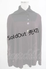 gouk / ニットポンチョケープ  黒×紫 H-25-03-13-025-GO-JA-KB-ZH