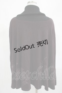 画像2: gouk / ニットポンチョケープ  黒×紫 H-25-03-13-025-GO-JA-KB-ZH