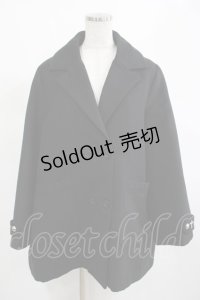 Amilige / バックレースアップPコート  ブラック H-25-03-13-026-PU-CO-KB-ZH