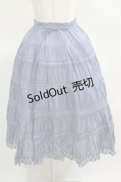 画像2: PINK HOUSE / ローズレースはしごリボンスカート Free ブルー H-25-03-14-024-LO-SK-NS-ZH