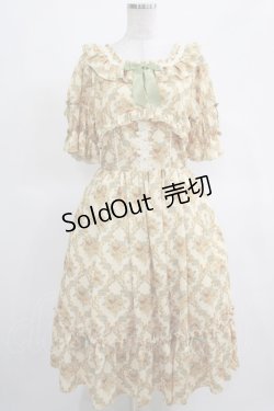 画像1: axes femme kawaii / クラシックローズワンピース M イエロー H-25-03-14-003-AX-OP-NS-ZH