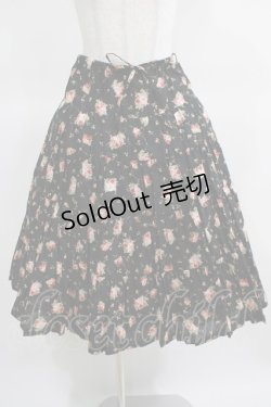 画像2: PINK HOUSE / ローズプリントスカート Free ブラック H-25-03-14-030-LO-SK-NS-ZH