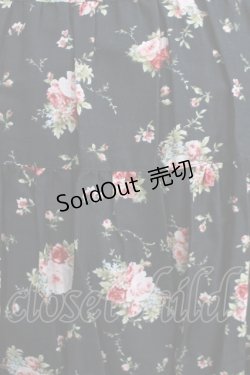 画像5: PINK HOUSE / ローズプリントスカート Free ブラック H-25-03-14-030-LO-SK-NS-ZH